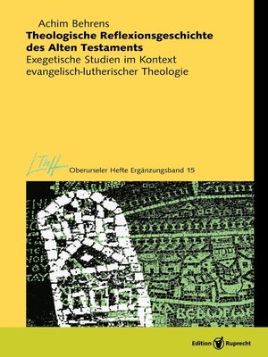 cover image of Theologische Reflexionsgeschichte des Alten Testaments